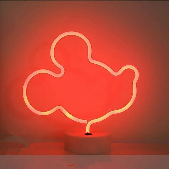 LINLIN Green Cactus Neon Light Sign, LED Neon Sign with Holder Base Table Lamps, Battery /USB Neon Lights for Room Party Table Art Dormitory Decorative Signs