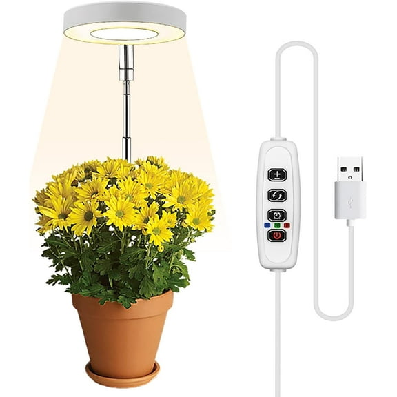 LINLIN Grow Lights for Indoor Plants,Full Spectrum LED Plant Light Height Adjustable Growing Lamp with Timer 3/9/12H ,3 Lighting mode,9 Level Brightness,Ideal for Small Plants