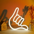 thumbnail image 1 of LINLIN Hand Shape Finger Neon Signs, LED Neon Lights Decorative Wall Light USB or Battery Operated Neon Light Sign White Light Up Signs for Bedroom Living Room Game Room Decoration, 1 of 8