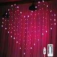 thumbnail image 1 of LINLIN Heart Shape Curtain Lights, USB Powered 34Hearts 128LED Window Curtain Fairy String Lights with Remote Control Twinkle Lights for Christmas Wedding Party Valentine Room Decoration, 1 of 9