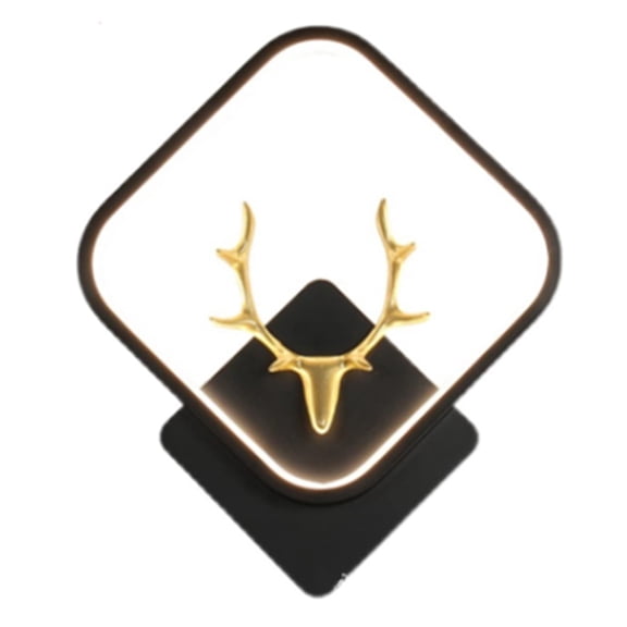 LINLIN Indoor Wall Lights, 12W LED Wall Light Round Metal Wall Lamp 3 Colors Temp Adjustable Decorative Wall Lighting for Living Room Bedroom Stair