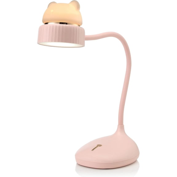 LINLIN Kids Rechargeable Wireless LED Teddy-Bear Bedside Night Light & Desk Lamp