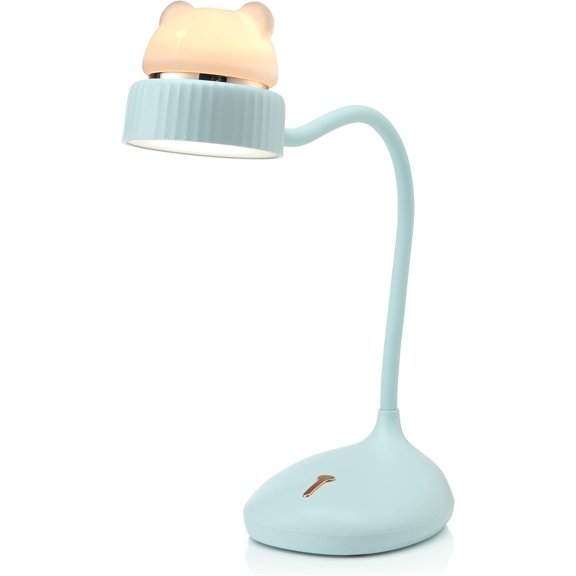 LINLIN Kids Rechargeable Wireless LED Teddy-Bear Bedside Night Light & Desk Lamp