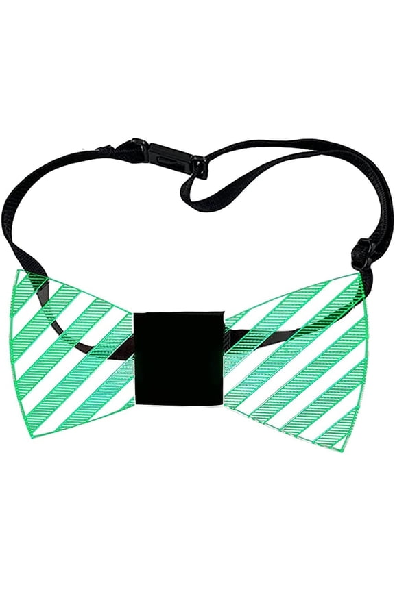 LED Bow Tie Light Up Bow Tie, Colorful LED Acrylic Bow Ties, 7 Lighting Colors Men Bowtie Flashing Party Luminous Rave Bow Tie for Party Cosplay Costume Accessory