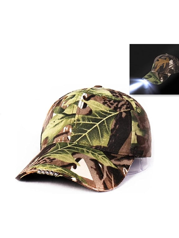 LED Cap, LED Baseball Cap 5 LED Battery Powered LED Fishing Cap with Headlamps Flashlight for Unisex Hunting Fishing Camping Hiking Jogging
