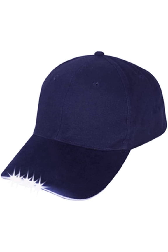 LED Cap, LED Baseball Cap 5 LED Battery Powered LED Fishing Cap with Headlamps Flashlight for Unisex Hunting Fishing Camping Hiking Jogging