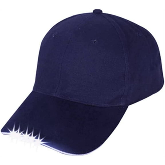 LINLIN LED Cap, LED Baseball Cap 5 LED Battery Powered LED Fishing Cap with Headlamps Flashlight for Unisex Hunting Fishing Camping Hiking Jogging