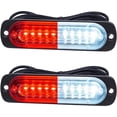 thumbnail image 1 of LINLIN LED Car Strobe Lights, 10 LEDEmergency Strobe LightsU niversal Surface Mount White /Red Emergency Warning Hazard Flashing Strobe Light Bar for Off Road Vehicle, ATVs, Truck, 1 of 9