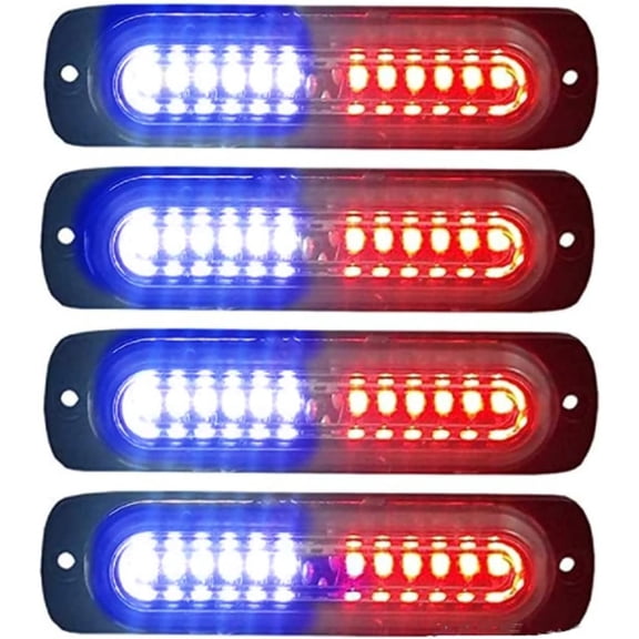 LINLIN LED Car Strobe Lights,Emergency Strobe Lights Universal Surface Mount Emergency Warning Hazard Flashing Strobe Light Bar for Off Road Vehicle, ATVs, Truck