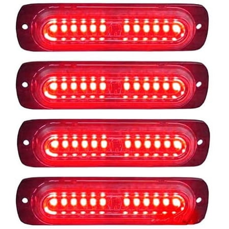 LINLIN LED Car Strobe Lights,Emergency Strobe Lights Universal Surface Mount Emergency Warning Hazard Flashing Strobe Light Bar for Off Road Vehicle, ATVs, Truck