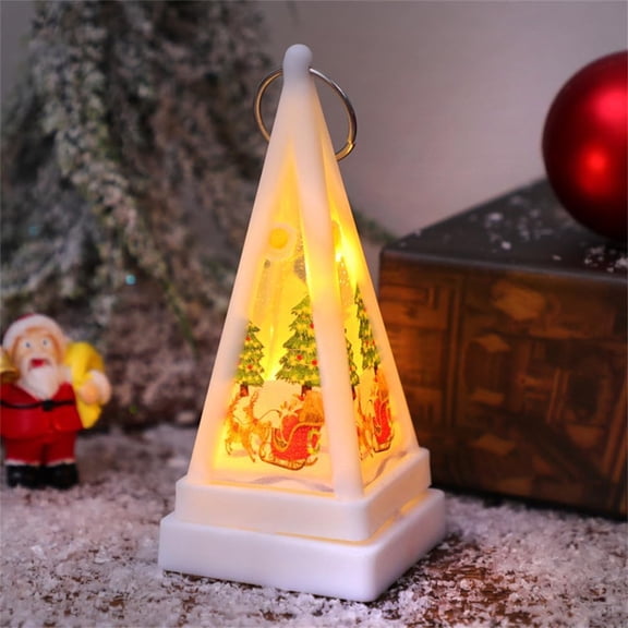 LINLIN LED Christmas Lights, Christmas Triangle Electronic Candle Christmas Lights, Christmas Lights Indoor With Button Batteries, LED Fairy Lights For Christmas