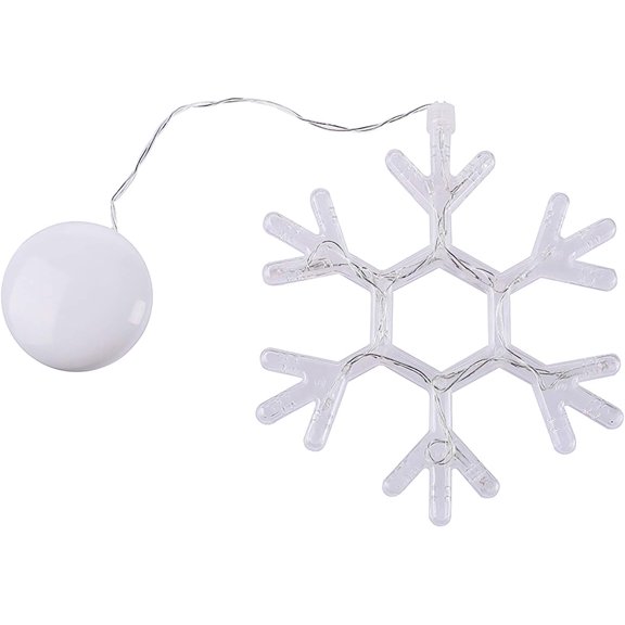 LINLIN LED Christmas Lights Window Decorations Light with Suction Cup Decoration Night Lights Battery Powered Warm White Lamp Window Hanging Lights for Christmas Tree Decoration