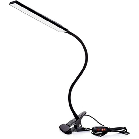 LINLIN LED Clip Light USB Bedside Clamp Lamp Flexible Dimmable, Clip on Reading Light with 3 Light Modes USB Powered LED Clip Desk Lamp for Reading Working Studying