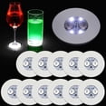 thumbnail image 1 of LINLIN LED Coaster, Coasters Cup Mat Light Up Coasters Bottle Light Stickers Coasters for Wine Cocktail Drinks, 1 of 8