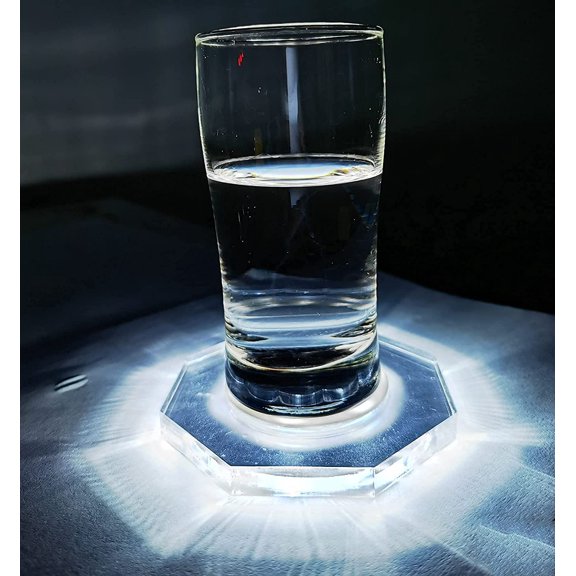 LINLIN LED Coaster, LED Cup Holder Lights Light Up Bottle Cup Mat LED Cup Holder Lights, car Cup Coasters Light Waterproof USB
