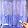 thumbnail image 1 of LINLIN LED Curtain Lights,3m*3m 300LED LEDs Window Curtain Fairy Lights,USB Copper Wire Lights,8 Modes String Lights with Remote Control for Party Wedding Home Garden Christmas Decoration, 1 of 8