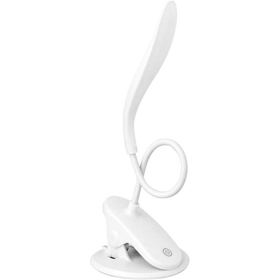 LINLIN LED Desk Lamp, 3 Color Eye Caring USB Rechargeable Clip Desk Lamp Touch Control Bed Light with Flexible Gooseneck for in Bed Headboard Office Work Study