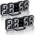 thumbnail image 1 of LINLIN LED Digital Alarm Clocks, 2PCS 3D Alarm Clocks LED Digital Wall Clock Wall LED Number Time Clock with 3 Brightness Snooze Function, 1 of 7