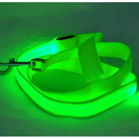 LINLIN LED Dog Leash, Light Up Dog Leash USB Light UP Rechargeable Nylon Dog Leash with 3 Mode Weatherproof