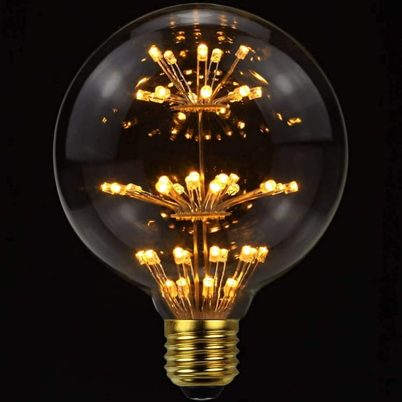 LINLIN LED Edison Bulb, LED Decorative Firework Light Bulb LED Filament Bulb Decorative Light Bulb Globe E27 AC85-265V 2300K