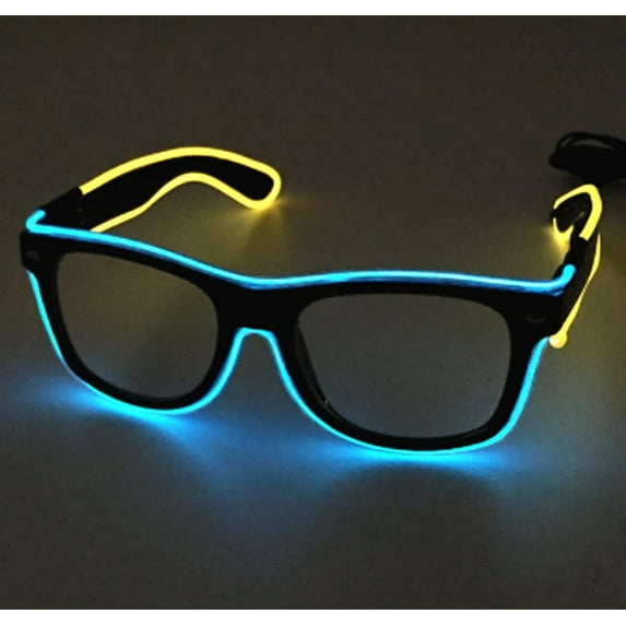 LINLIN LED Glasses, LED Party Glasses Luminous Glasses Visor Glasses Light Up Rave Glasses for Cosplay Halloween Bar Club Party/adult Girl Boy Kids Gifts