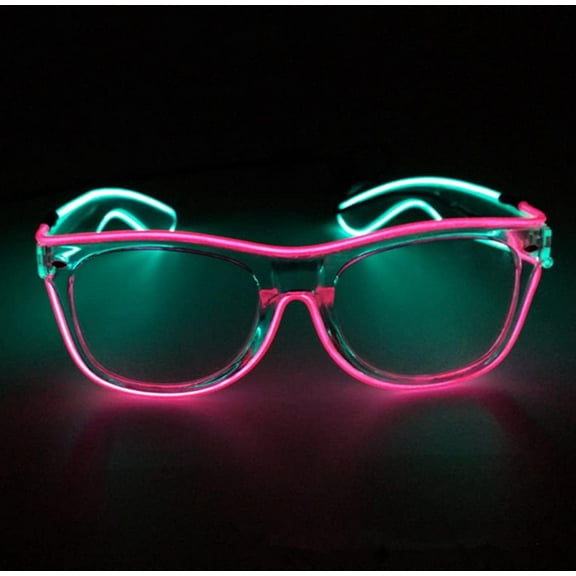LINLIN LED Glasses, Light Up Rave Glasses LED Party Glasses Light Up Rave Glasses Battery LED Glasses for Halloween