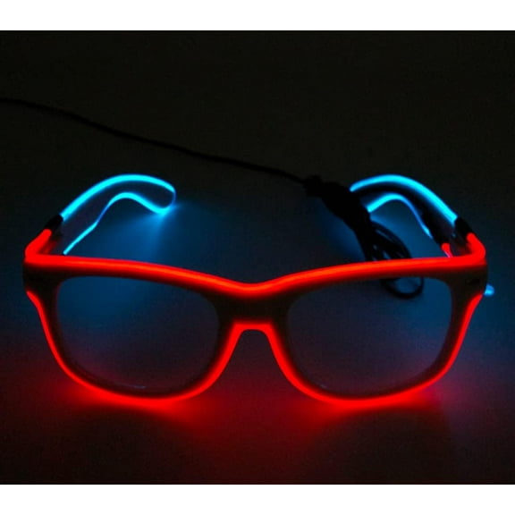 LINLIN LED Glasses, Light Up Rave Glasses LED Party Glasses Light Up Rave Glasses Battery LED Glasses for Halloween