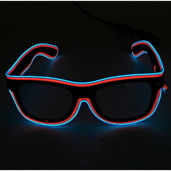 LINLIN LED Glasses, Light Up Rave Glasses LED Party Glasses Light Up Rave Glasses Battery LED Glasses for Halloween