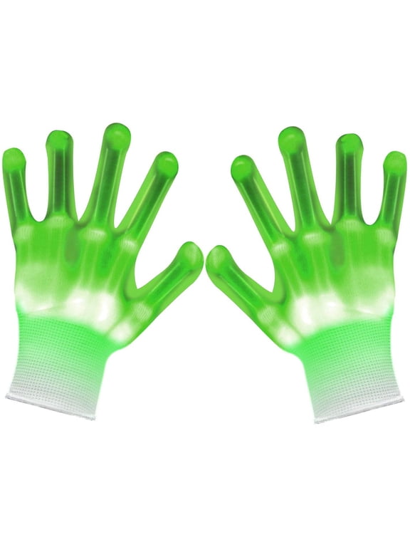 LED Gloves, Light Up Gloves Flashing LED Gloves Finger Light LED Glowing Gloves for Kids
