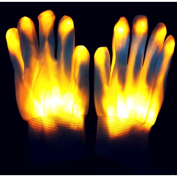 LINLIN LED Gloves, Light Up Gloves Flashing LED Gloves Finger Light LED Glowing Gloves for Kids