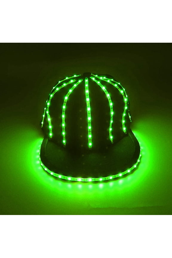 LED Hat, Light Up Baseball Cap Flash Glow Party Hat LED Baseball Cap, Illuminated Flashing LED Light up Cap Men for Club Sports Travel Party