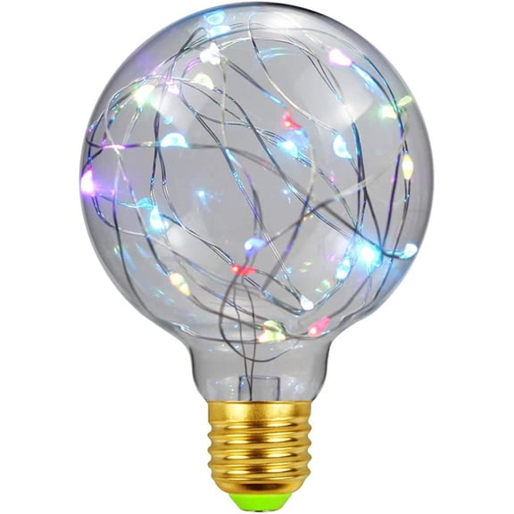 LINLIN LED Light Bulb, Vintage Edison Light Bulb Copper Wire Light Bulb Starry Light Bulb Firework Bulb 1.5W Decorative Light Bulb E27 Screw Mouth for Bedroom Wedding
