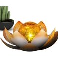 thumbnail image 1 of LINLIN LED Lotus Flower Light, Solar Lotus Flower Outdoor Lamp, Outdoor Solar Garden Light, Solar Garden Light Metal Lantern Water Lily LED Landscape Lights, 1 of 9
