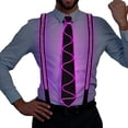 thumbnail image 1 of LINLIN 3 Flash Modes Light up Men's LED Suspenders and Tie for Party, 1 of 9
