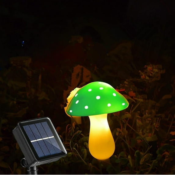 LINLIN LED Mushroom Solar String Lights,Outdoor Waterproof Garden Lights 8 Lighting Modes Outside Decoration for Pathway Landscape Yard Easter Pathway Xmas