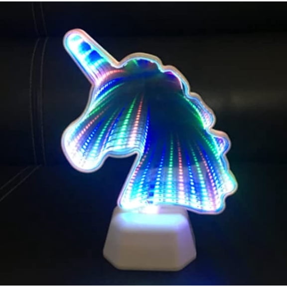 LINLIN LED Night Lamp, Tunnel Light 3D Infinity Mirror Light Cute Heart Wall Decor Lights for Christmas Party Room Wedding Decor