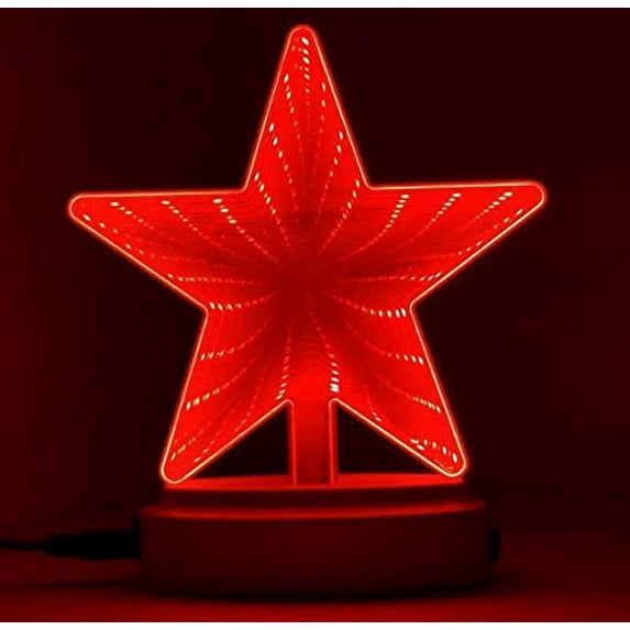 LINLIN LED Night Lamp,Tunnel Light 3D Infinity Mirror Light Cute Heart Wall Decor Lights for Christmas Party Room Wedding Decor