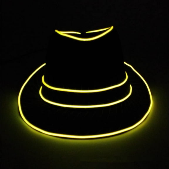 LINLIN LED Party Hat, LED Disco Top Hat Unisex Flashing LED Hat Jazz Hats for Men Women Party Costume