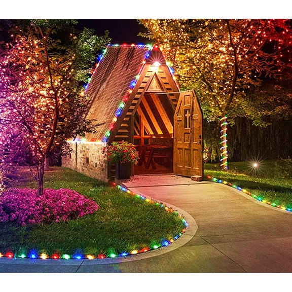 LINLIN LED Rope Lights, 20M 200LED Outdoor String Lights Battery Powered with Remote Control 8 Modes Waterproof Fairy Lights for Christmas Party Camping