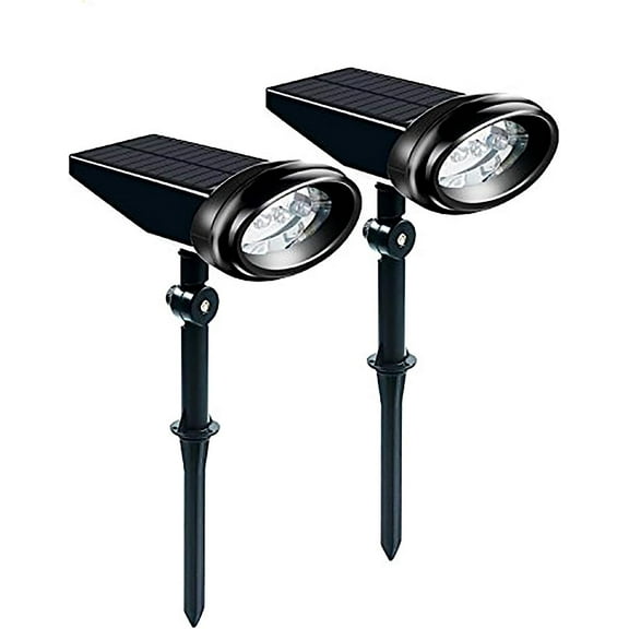 LINLIN LED Spotlight,Waterproof Outdoor Solar Lights Adjustable Garden Lights Landscape Light,2 in 1 4LED Wall Light/In-ground Light for Garden Backyard Pond Lawn Driveway Pathway