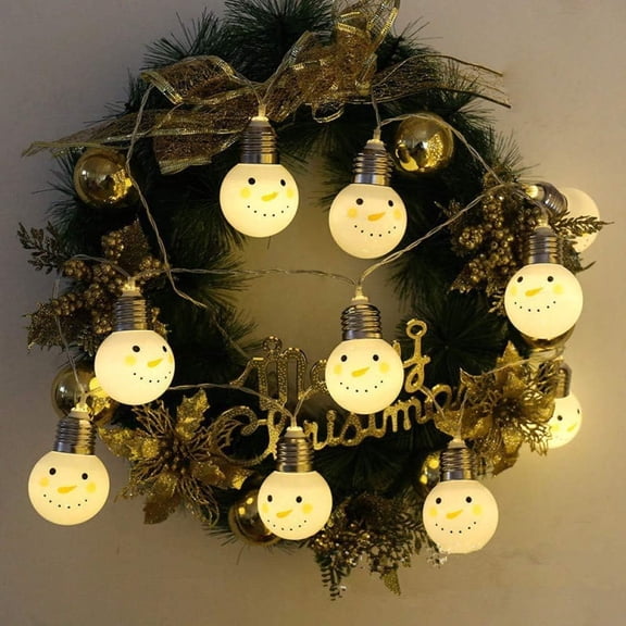 LINLIN LED String Light, Christmas Snowman String Light, Hanging Fairy String Light Battery Powered String Light for Christmas Tree Xmas Party Holidays Home Outdoor