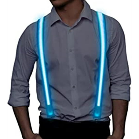 LINLIN LED Suspenders, Men's Light Up Novelty LED Suspenders USB for Party Night Club