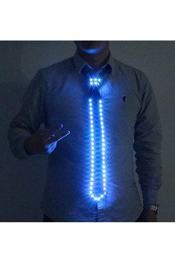 LED Tie, Light Up Neck Tie Glow Light Up Necktie Neon Led Ties LED Light Up Necktie Cool Novelty Neck Tie for Stage Performance Bar KTV Clothing Accessories