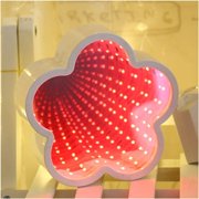 LINLIN LED Tunnel Light Creative Star Space-time Mirror Tunnel Lamp Holiday Home Decor Night Light Girls Bedroom Desktop Lights