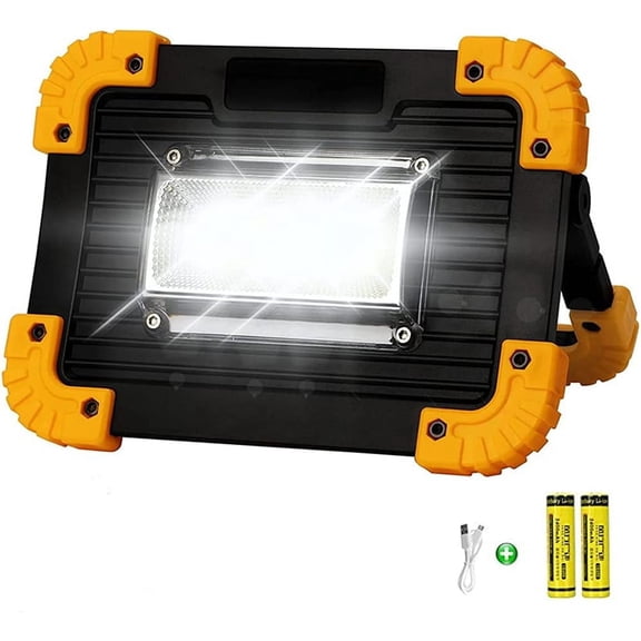 LINLIN LED Work Light, 30W Rechargeable Lights Portable LED Work Light Rechargeable Floodlight Spotlight Floodlight Portable Work Light Waterproof Camping Lights Floodlight