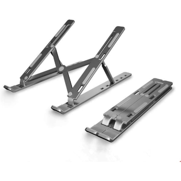 LINLIN Laptop Stand, Portable Laptop Desk Holder, 6-Levels Adjustable Notebook Riser Mount, Aluminum Ventilated Computer Stand for iPad and Dell HP, Samsung, Lenovo All 10"~15.6" Notebooks