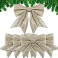 thumbnail image 1 of LINLIN Large Gold Glitter Bows for Christmas Tree Decoration- 5PCS Christmas Decorative Bows Christmas Tree Bow Christmas Bows Decorative Xmas Decor Wreath Ornament, 1 of 6