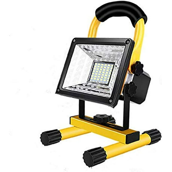 LINLIN Led Rechargeable Work Light, 100W Rechargeable Floodlights Portable LED Work Light IP65 Waterproof Outdoor Camping Lights for Construction Site, Workshop, Garage