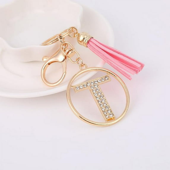 LINLIN Letter Keychain,Decorative Keychain,Name Keychain Initial Gold 26 Letters A-Z Pendant Handbag Bag Decoration Gifts