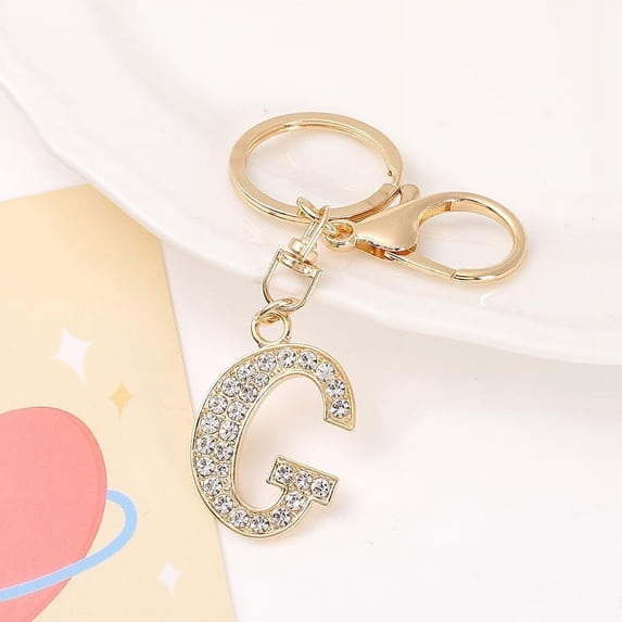 LINLIN Letter Keychain,Name Keychain Initial Silver 26 Letters A-Z Pendant Handbag Bag Decoration Gifts
